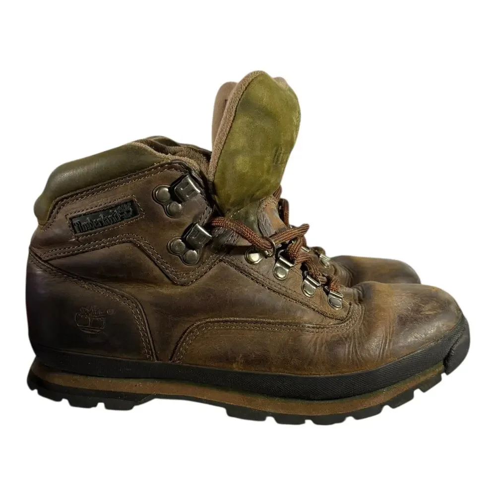 Timberland Waterproof Leather Hiking Boots Brown Men’s 10M Trail Outdoor Lace-Up - Picture 1 of 8